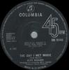 7inch Record CLIFF RICHARD  The Day I Met Marie DB8245 Columbia 1967 UK Rock Used
