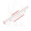 KAK 4" ~ 24'' Stainless Steel Kitchen Handles Diameter 12mm Cabinet Door Straight Handle T Bar Pulls Knobs Furniture Hardware