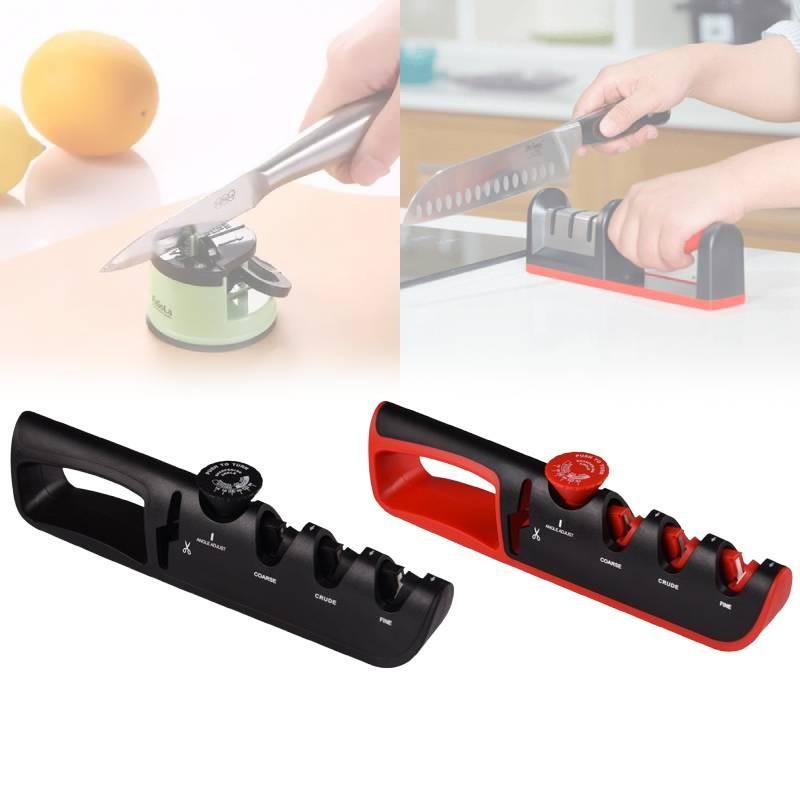 Professional 4in1 Knife Sharpener With Tungsten Steel And Ceramic Stones For Home Kitchen Use