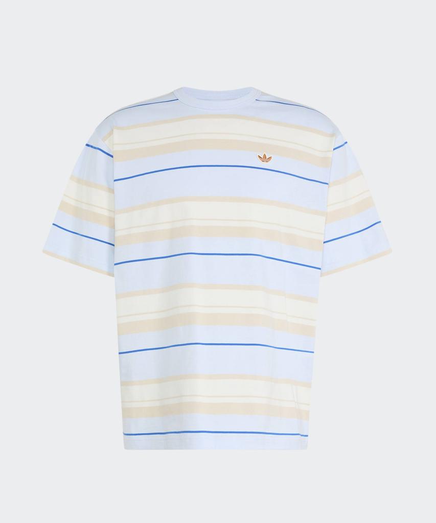 adidas Gestreiftes Rundhals-T-Shirt - Crystal Sky / Kx1268