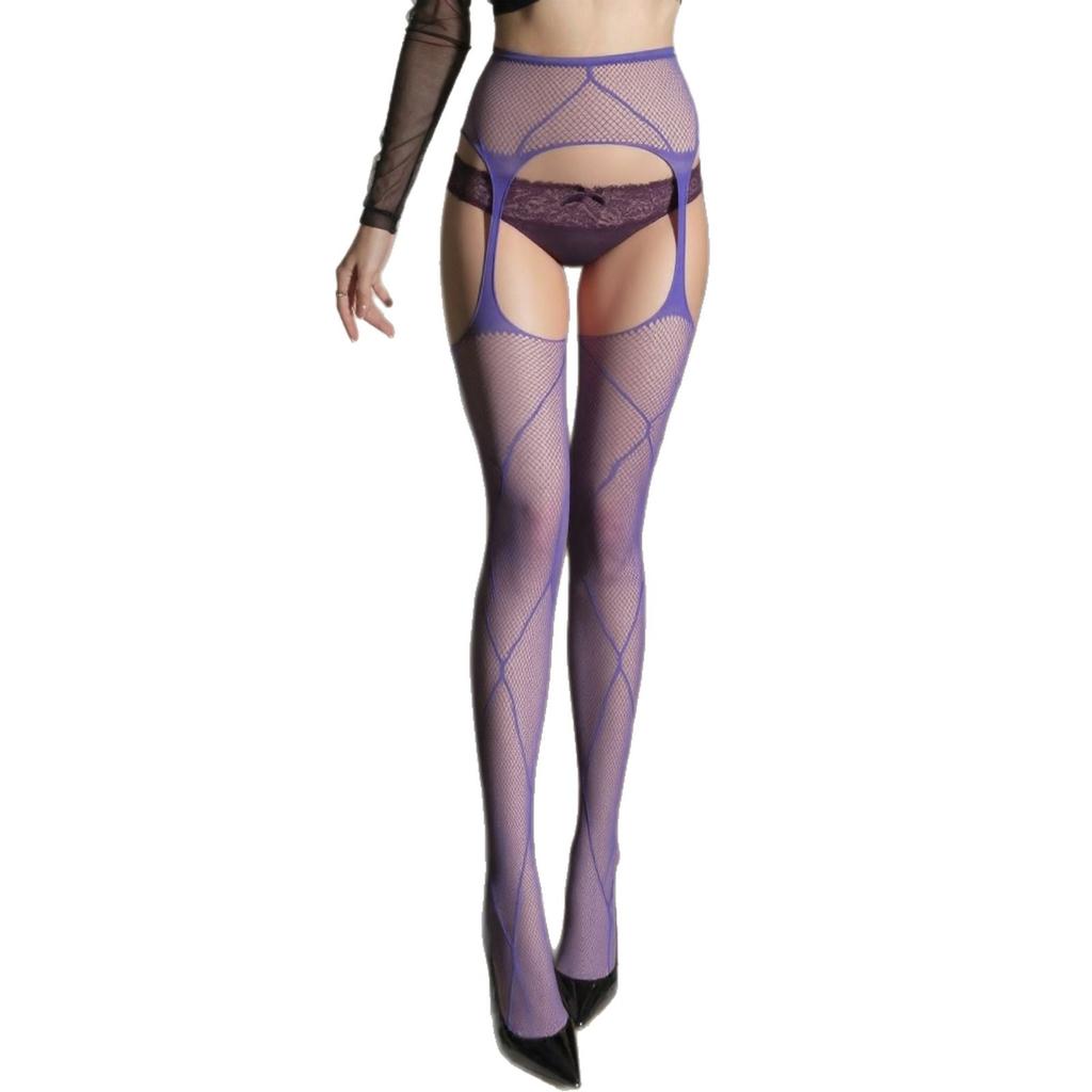 Sexy Sexy Pure Desire Suspender Cross Mesh Socks Temptation Open Temptation Skinny One Suspender Socks Women