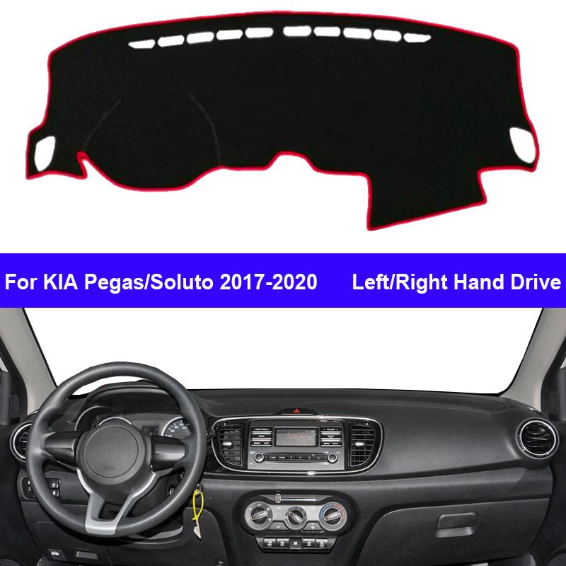 Car Auto Inner Dashboard Cover For KIA Pegas Soluto 2017 2018 2019 2020 Center Console Protector Carpet Dashmat Reduce Sun Shade