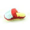 Puppy Dog Toy Pet Chew Play Squeaker Sound Plush Slippers Bread Shape