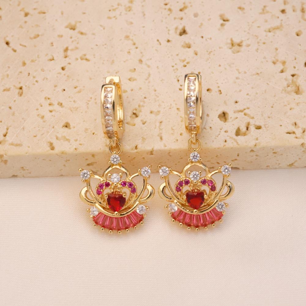 

1 пара роскошных висячих серег геометрической формы для женщин, серьги с цирконами, ювелирные украшения, аксессуары для свадьбы и вечеринки золотой