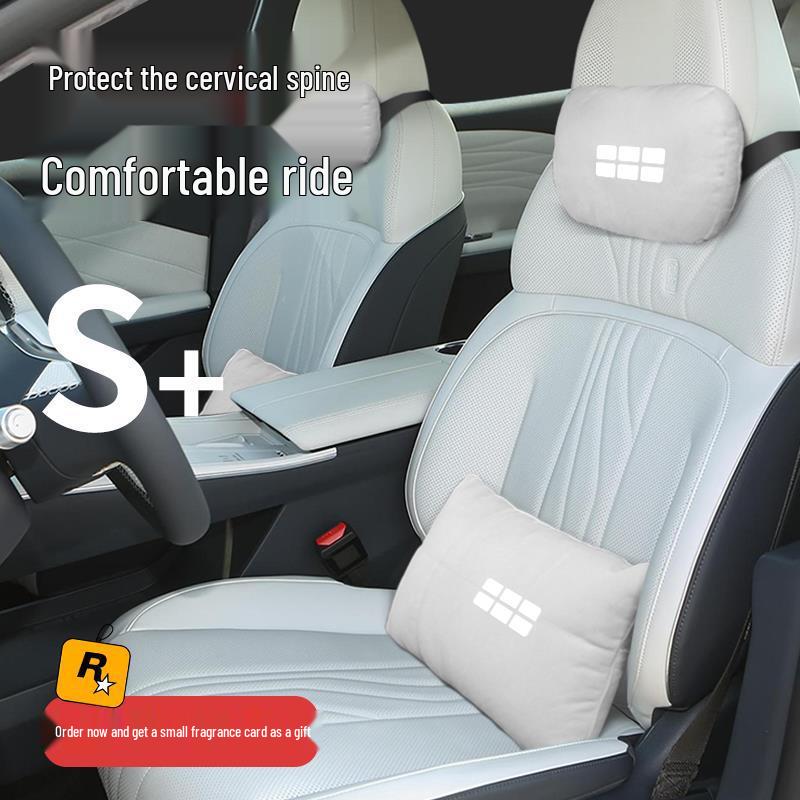 Geely Galaxy E8 Car Headrest & Lumbar Support Pillow Set - Neck Protection & Seat Cushion for Interior Enhancement