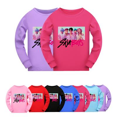 5028 Kids Girls Sajaboys Rumi Zoey Mira Super Star Print Long Sleeves T-Shirt