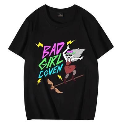 T-shirt Stampa Lettere Coven Bad Girl Donna Unisex Harajuku Estiva Casual Abbigliamento in Cotone Manica Corta Maglietta di Alta Qualità