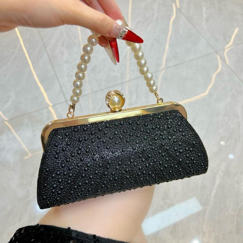 Pearl Fashion Evening Party Small Xiangfeng Water Diamond Handbag Cheongsam Banquet Bag