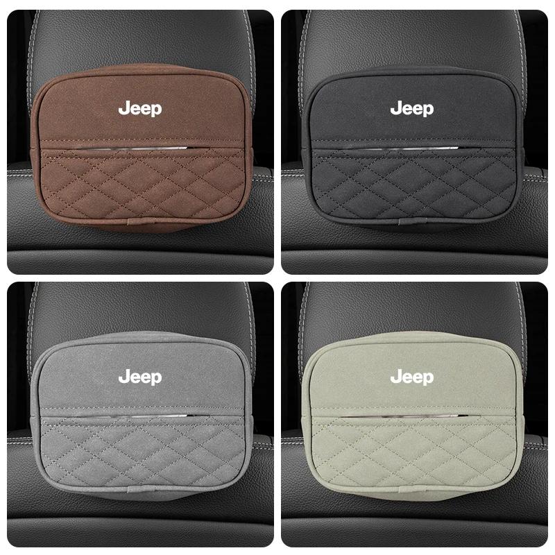 For Jeep Car Tissue Box Sunshade Seat Backrest Suspension Armrest Bag For Jeep Grand Cherokee Wrangler JK Gladiator Renegade