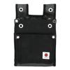 SK11 Canvas Tobi Waist Pouch, 2-Tier, Black, TSH-2DBS-BK, Slim, Reinforced Bottom, with Inner Pocket