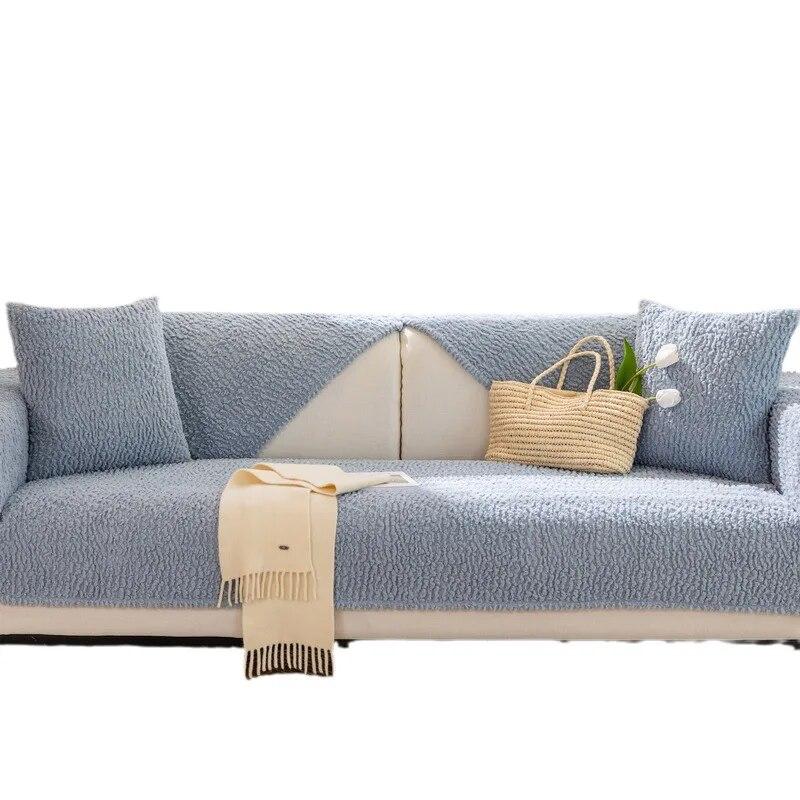 Winter rutschfeste verdickte Kissen Plüsch Leder Sofa Abdeckung neue Tuch Handtuch Raupe Sofa Kissen