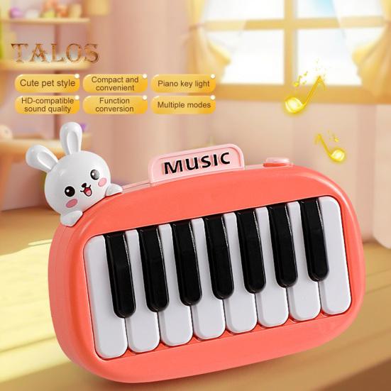 15 kláves kapesní piano mini elektronické piano s podsvícenými klávesami pro děti přenosný hudební nástroj hračka pro ranou dětskou výchovu