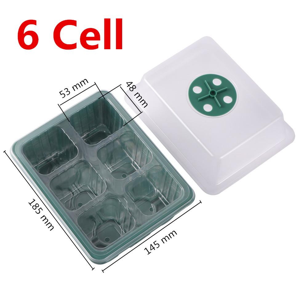 6/12 Cells Breathable Germination Box Garden Greenhouse Nursery Planter Vegetables Flower Succulents Growing Cultivation Pot