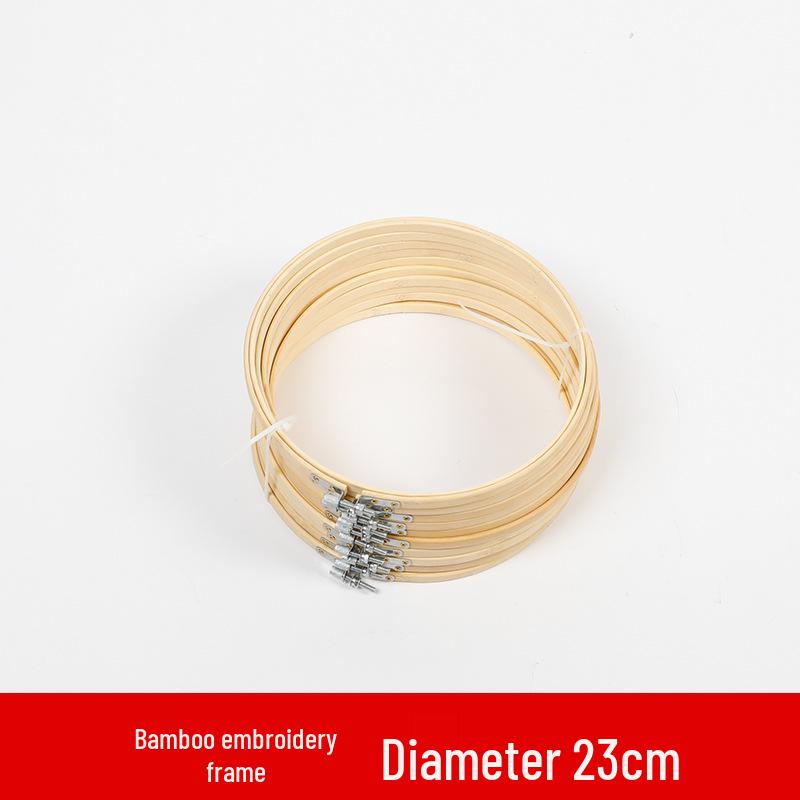 Bamboo-Style Plastic Embroidery Hoop: Handmade DIY Round Frame & Stand