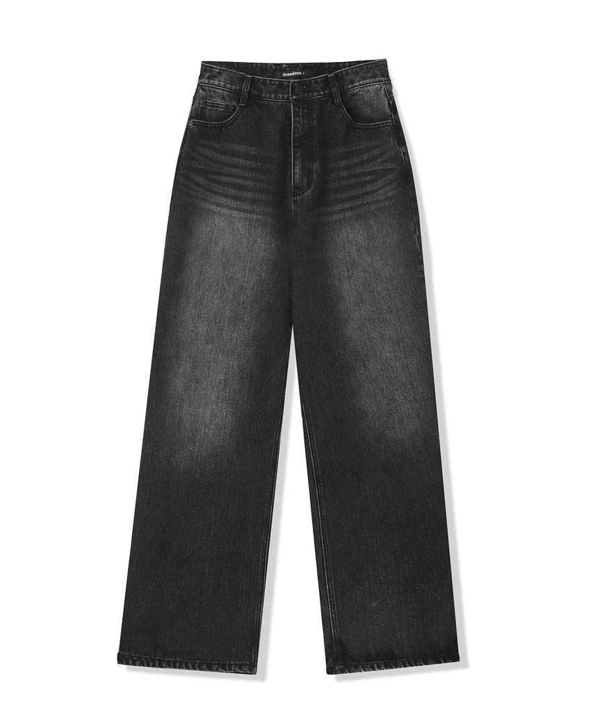 AVANDRESS Snap Wide Denim Pants Blue