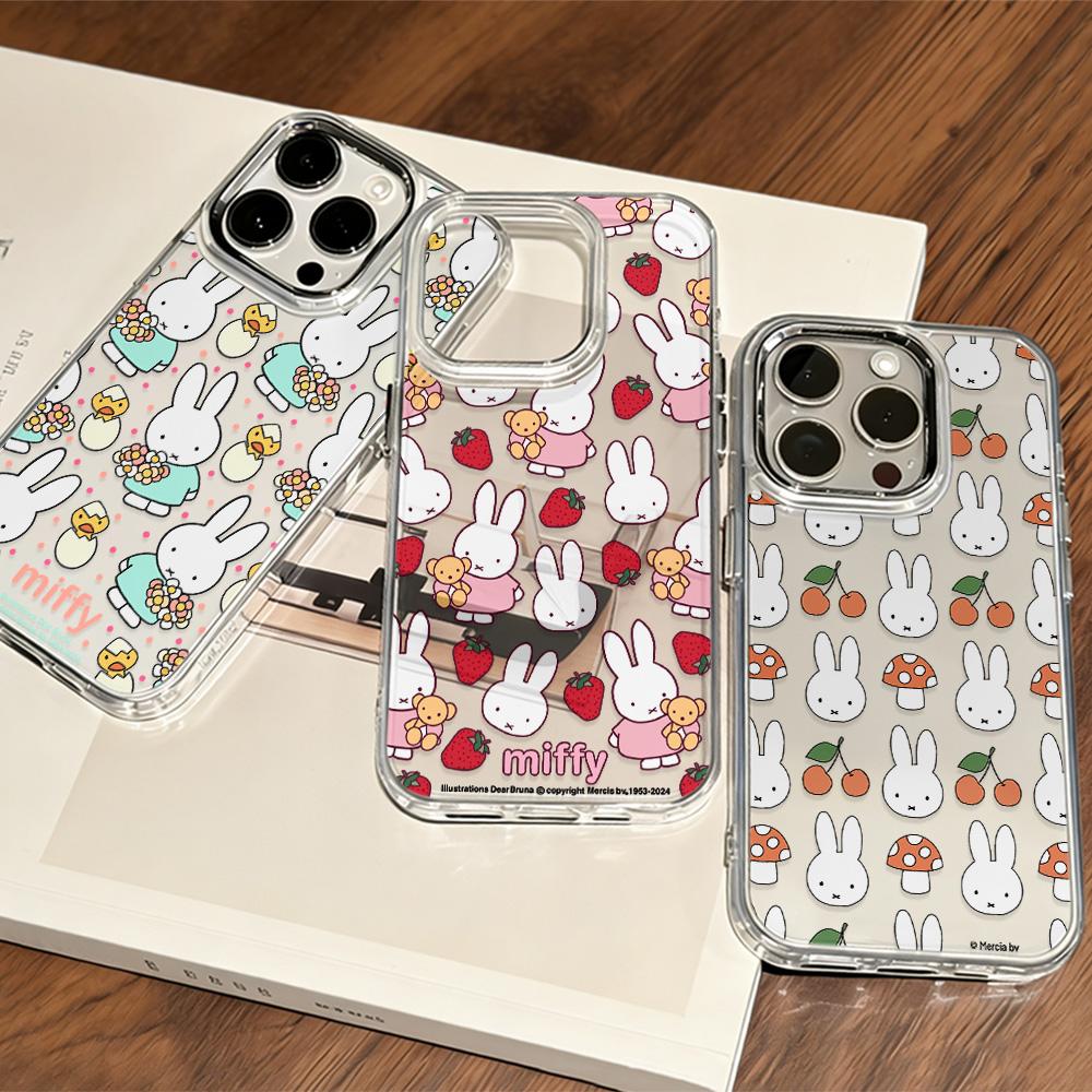 Cute Cartoon Rabbit New Phone Case For IPhone 17 16e 16 15 14 13 12 11 Mini Pro Max X XR XSMAX 8 Air Plus Transparent Soft Cover