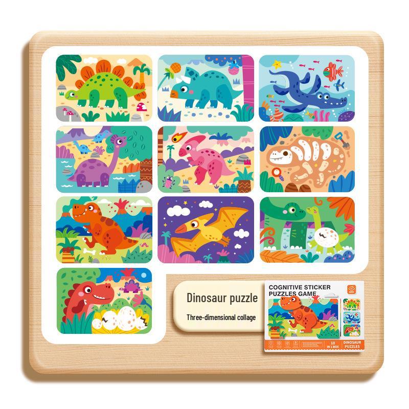 Children's DIY 3D Sticker Art Puzzle Blocks for Ages 3-6: Educational Craft Toys