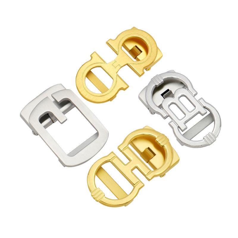 High-End Men's Fashionable Stainless Steel Automatic Belt Buckle, Versatile Design