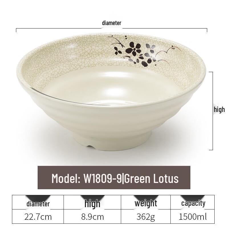 Commercial Melamine Noodle & Soup Bowl