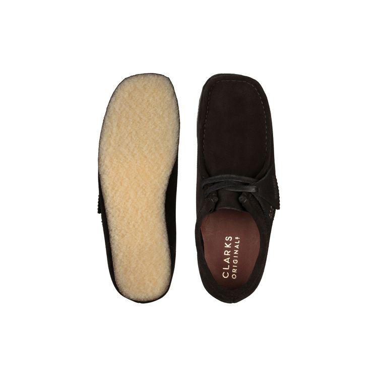 Clarks Originals Leather Round Toe Lace-Up Versatile Durable Breathable Low-Top Casual Shoes Women sneakers Black 261555224