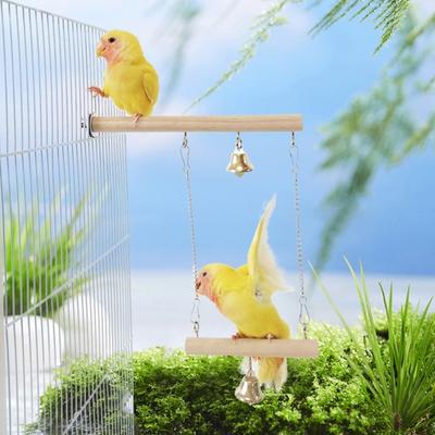 Vogelsitzstange aus Naturholz, Vogelständer, Ast, Papagei, Kletterspielzeug, Pfotenschleif-Kaustab, Käfigzubehör für Unzertrennliche, Nymphensittiche, Wellensittiche