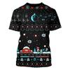 New Year Christmas Men's T-shirt O Collar Cosplay Clothing HD 3D Printed Casual Short Sleeve Shirt Oversized Hip Hop Street Top