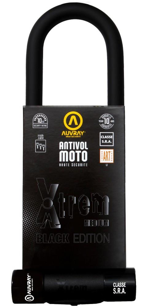 AUVRAY U-LOCK XTREM MEDIUM BLACK EDITION Clasp - 18mm Pin, 85mm X 250mm (SRA Class)