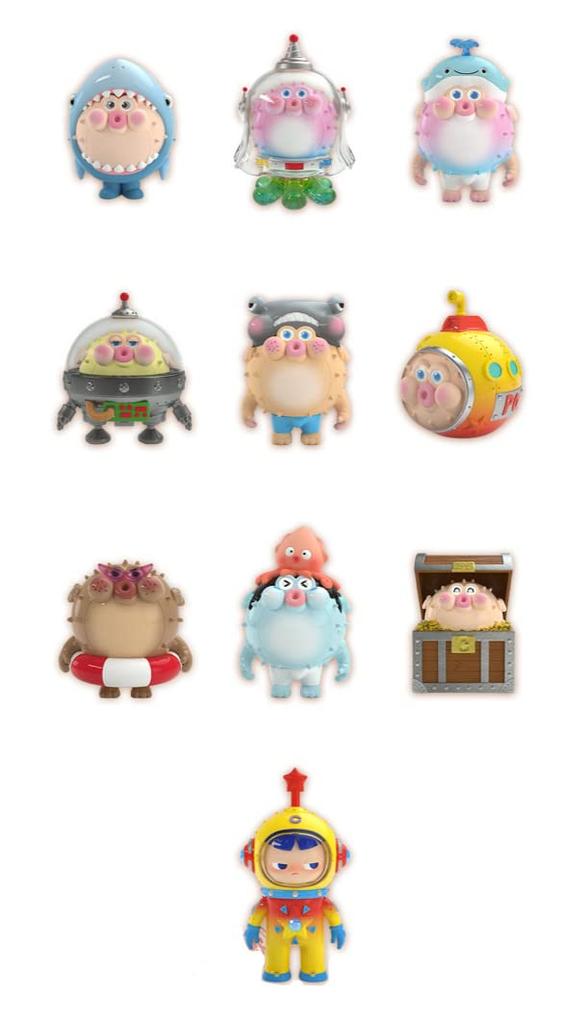 HIDDEN WOOO x CHUBBY FAMILY CHUBBYPOPO Ocean Series TRADITION PVC Trading Figure Box of 9 VER.