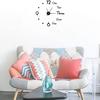 Geräuschlos, Rahmenlos, Analoge Uhr aus Kunststoff-EVA mit verstellbaren Größen (25 cm - 50 cm) für Wohnzimmer, Schlafzimmer, Bürodeko, Wohngeschenk, Schwarz