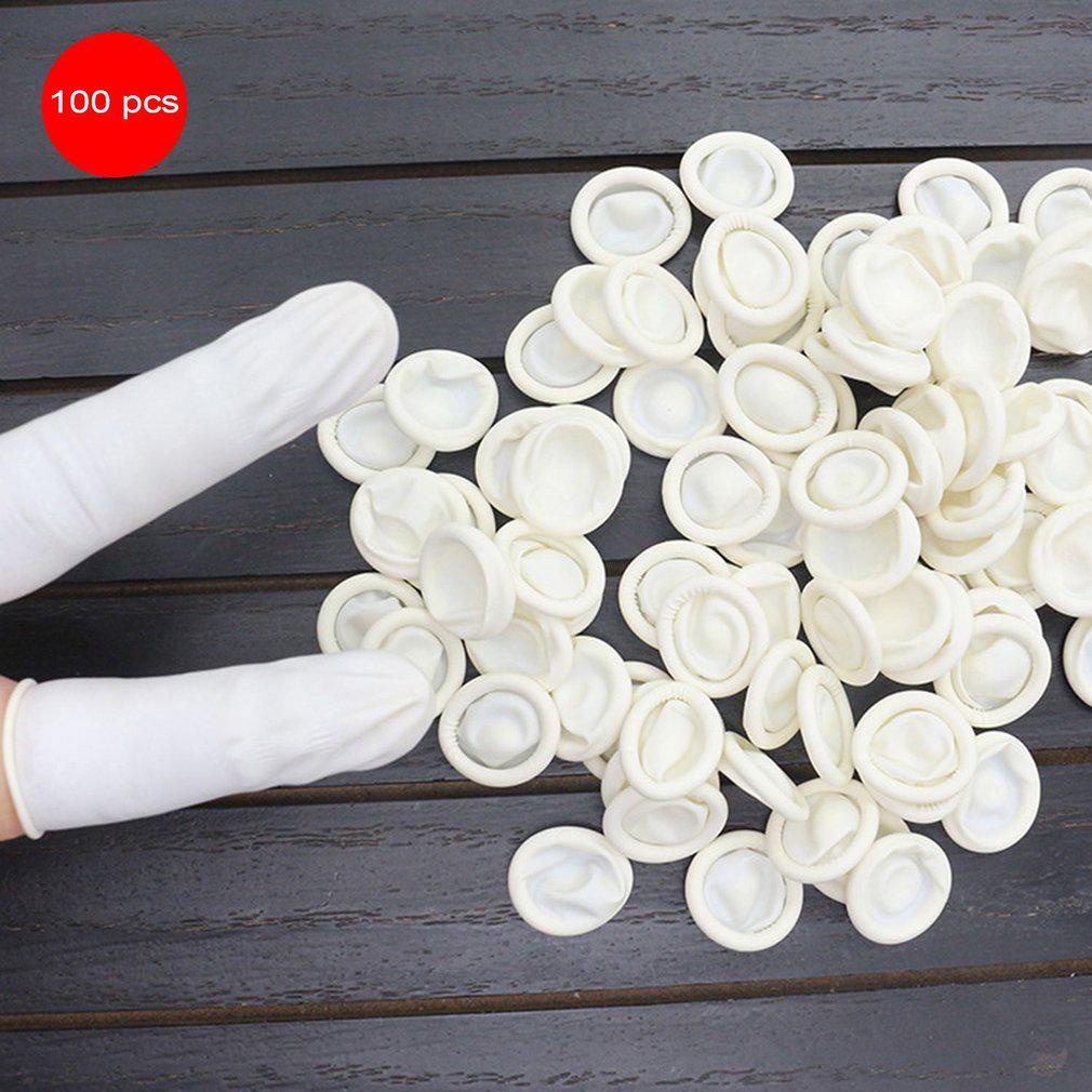 100PCS Non-slip Disposable Fingertips Protector Gloves Rubber Anti-static Latex Finger Cots Fingertips Durable Tool Dropshipping