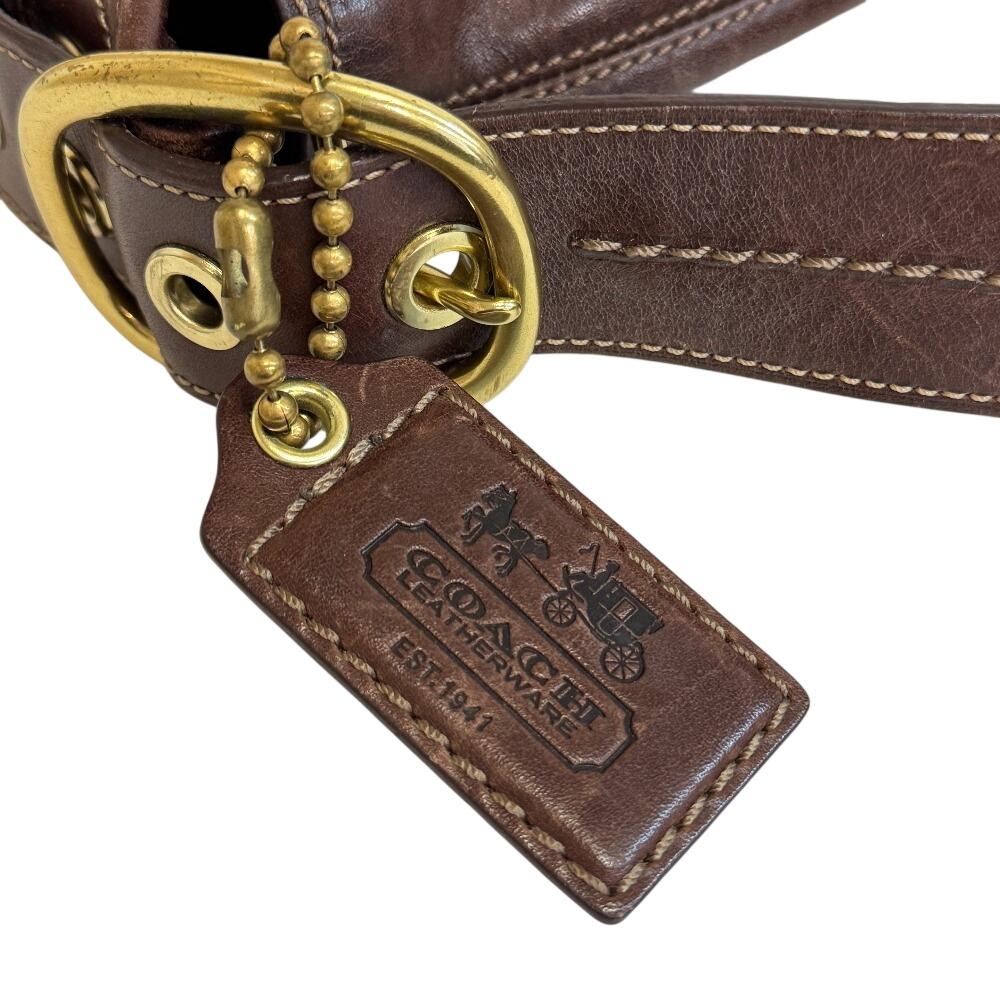 Coach 11436 Signature Canvas Shoulder Bag Brown Canvas Women Used