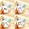 F-Flork Stick Figure Memes Custodia Magnetica Trasparente Opaca per iPhone 17,16,15,14,13,12,11 Pro,Max,Plus,Mini,Air,E