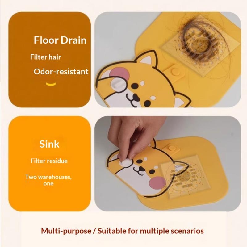 Silicone Sewer Floor Drain Cover Anti-Blocking Thickened Shower Drain Cover Reusable Insect-Proof Drainage Deodorant Mat