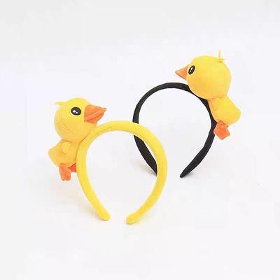 Diadema con Cabeza de Pato que Camina Pinza para el Pelo - Accesorio para el Cabello de Pato Amarillo de Dibujos Animados para Actuación en Escenario