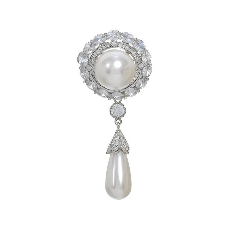 High-end Women's Retro Pearl Brooch, Light Luxury and Niche Design Sense Brooch