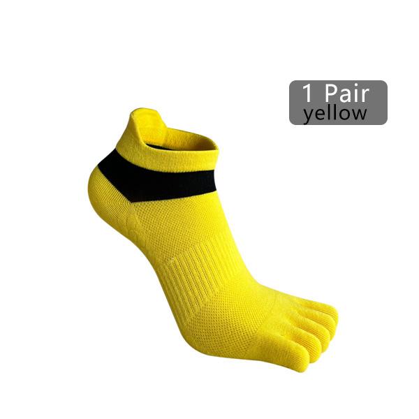 1/5 Pairs Man Boat Socks Toe Cotton Striped Compression Breathable Sweat-Absorbing Elastic Endurable Boy 5 Finger Ankle Socks