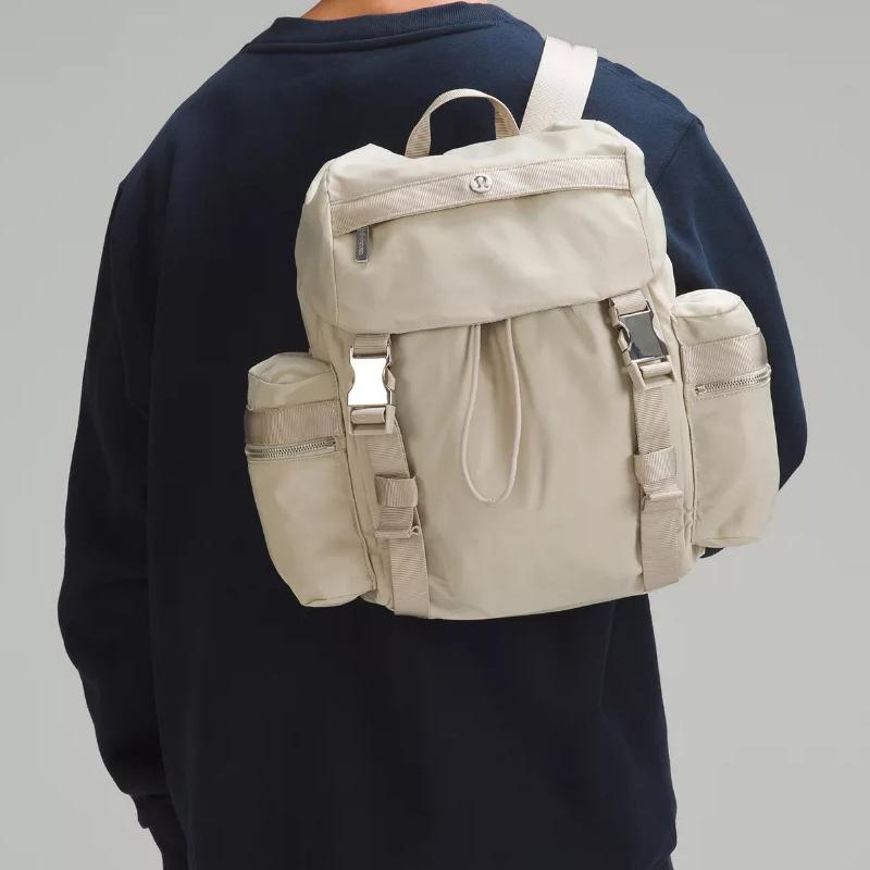 Lululemon Wunderlust 14L Sport Freizeit Logo Nylon Rucksack Unisex Rucksäcke Leinen LU9B23S-RWLI