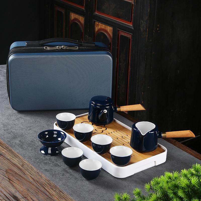 Ceramic High-end Portable Kung Fu Travel Tea Set Business Real Estate Banking Corporate Gifts