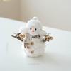 Round Hat Christmas Snowman Ornaments Knitted Snowman Statue Cute Xmas Decoration  Festivals