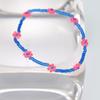 BONBEAU Flower Crush Neon Color Beads Bracelet Smile Charm Neon Color Flower Bead Bracelet