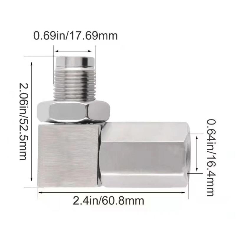 1Pc 90 Degree Car Sensor Adapter Connector M18 Oxygen Sensor Car 90 Degree Connector Auto Modification Accessories