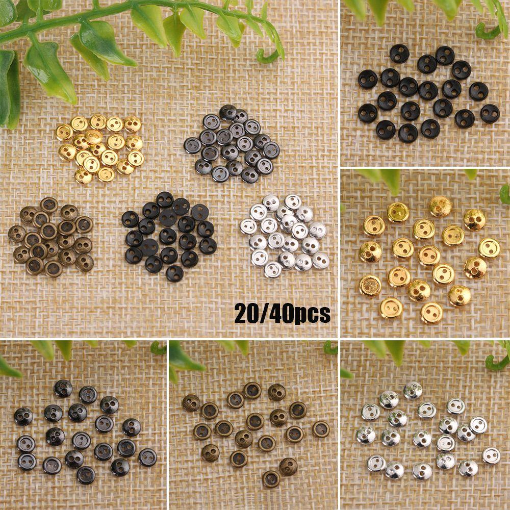 Dollhoues Miniature Clothing Sewing Craft Dolls Strap Buckles DIY Doll Clothes Mini Metal Buttons