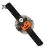 Assorted Pattern Slap Bands Stuffed Halloween Bracelets for Kids, Plush Pumpkin Ghost Skull Cute Wrist Velvet Wristband Party Favors Band with Sequin