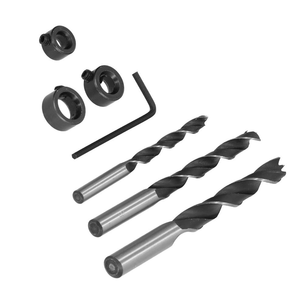 7pcs ThreePoint Drill Wood Drill Bits Straight Round Shank Carpentry Drill Bits Woodworking