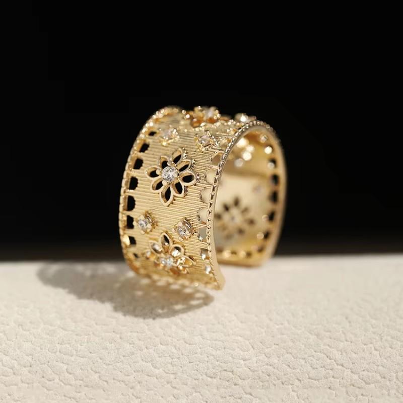 PANJBJ 925 Silver Stars Ring For Women Blue Crystal Opening Sweet Romance Irregular Versatile Jewelry Gift