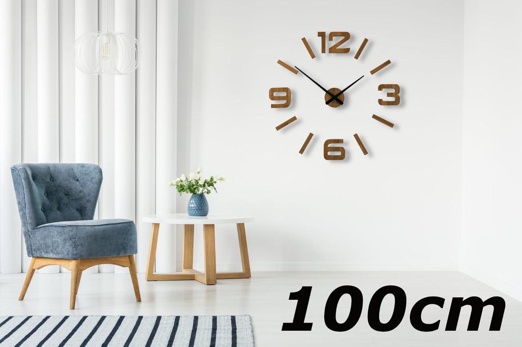 Wooden oak wall clock EKO 130cm