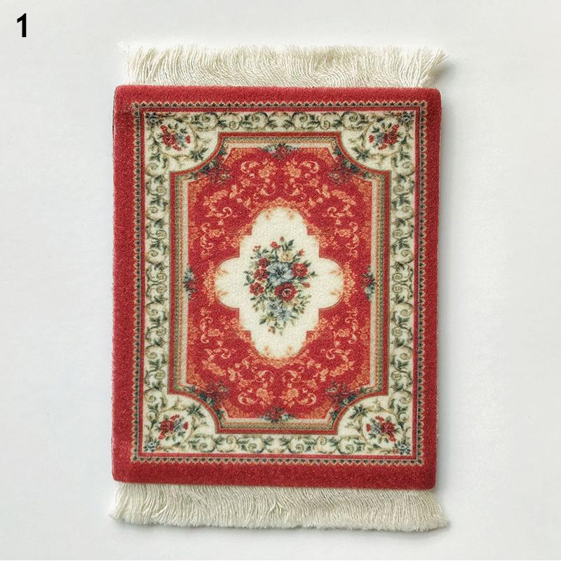 Coasters Cup Pad Persian Mini Woven Rug Mat Mousepad Carpet Ethnic Pattern Cup Laptop With Home Office Table Decor Craft Table