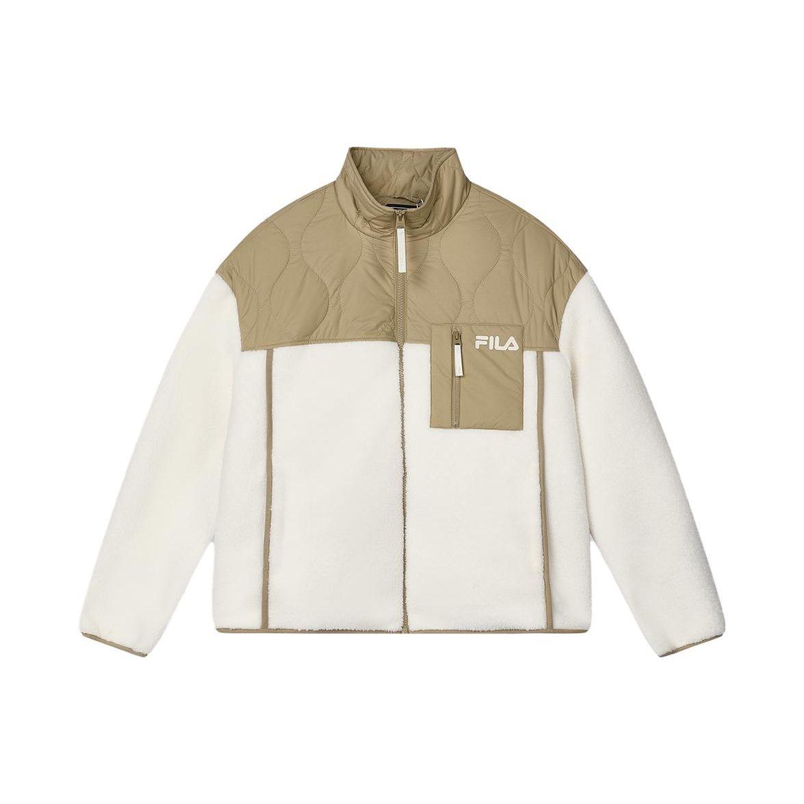 

FILA Color Block Stand Collar Casual Outdoor Quilted Lightweight Cotton Down Jacket Women Jacket Buckwheat Khaki F11W349912F-LK XL