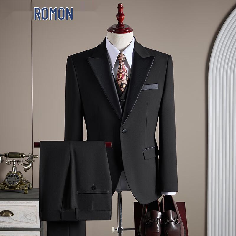 ROMON Men s Wool Blend 3-Piece Suit Set XL