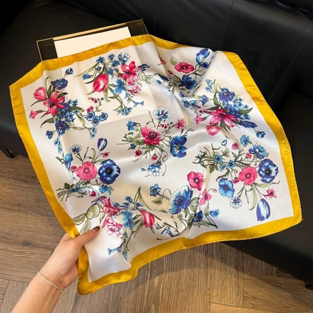 Square Paisley Hijab Satin Scarf Shawl High Quality Silk Scarf Hair Accessories